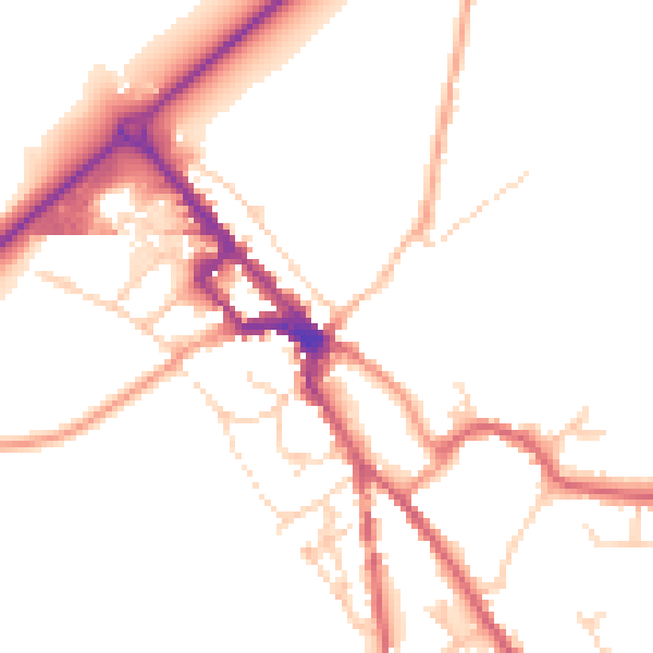 Daytime road noise heatmap for NR35 1HB