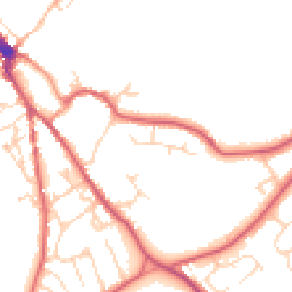 Daytime road noise heatmap for NR35 1JD