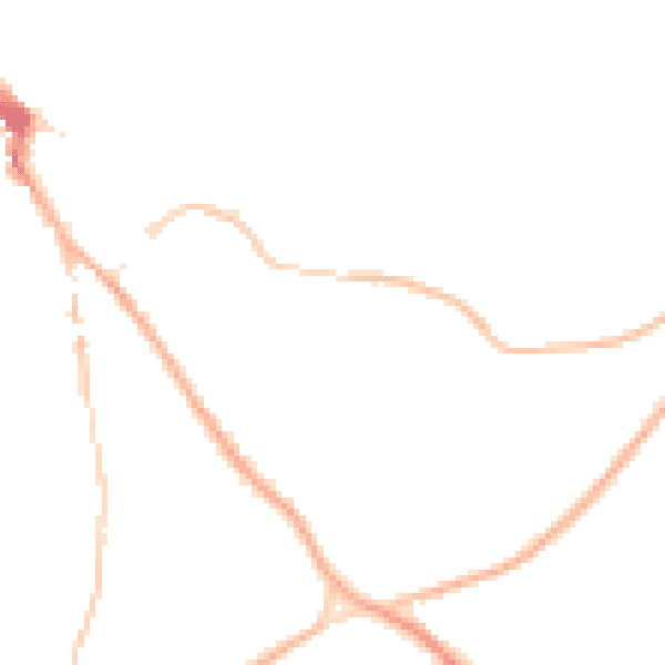 Night-time road noise heatmap for NR35 1JD