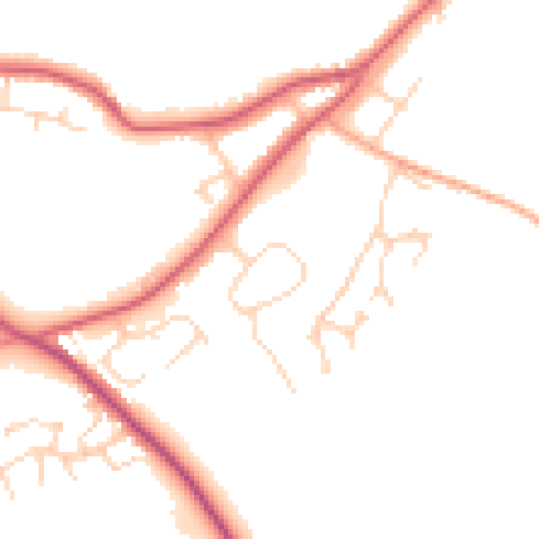 Daytime road noise heatmap for NR35 1LD