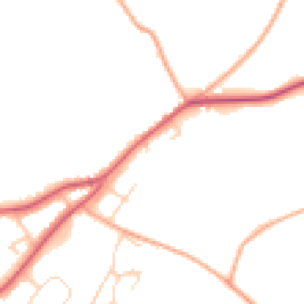 Daytime road noise heatmap for NR35 1LN
