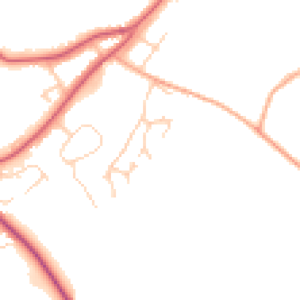 Daytime road noise heatmap for NR35 1LQ