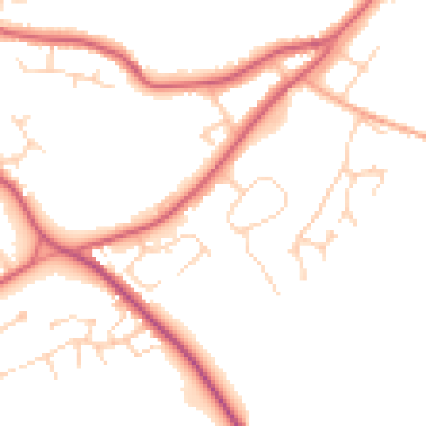 Daytime road noise heatmap for NR35 1LT
