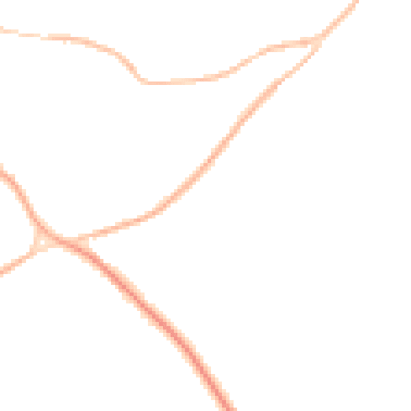Night-time road noise heatmap for NR35 1LT