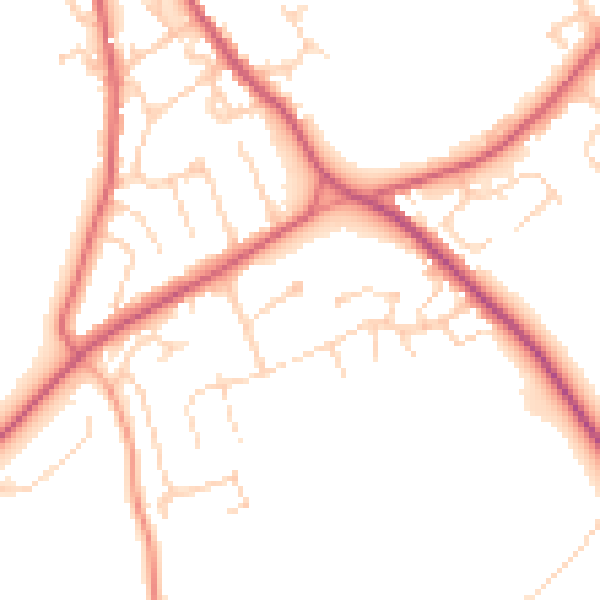 Daytime road noise heatmap for NR35 1RP