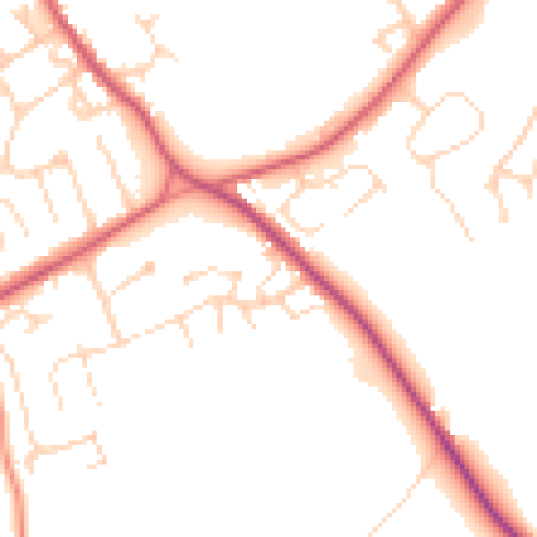 Daytime road noise heatmap for NR35 1SF