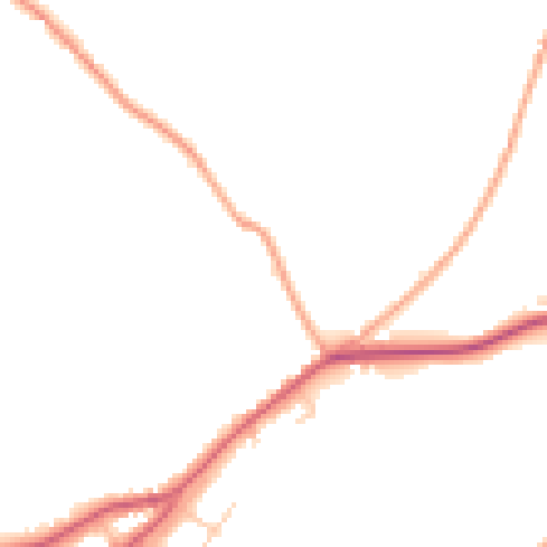 Daytime road noise heatmap for NR35 1TA