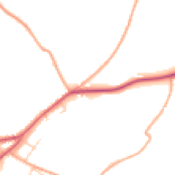 Daytime road noise heatmap for NR35 1TT