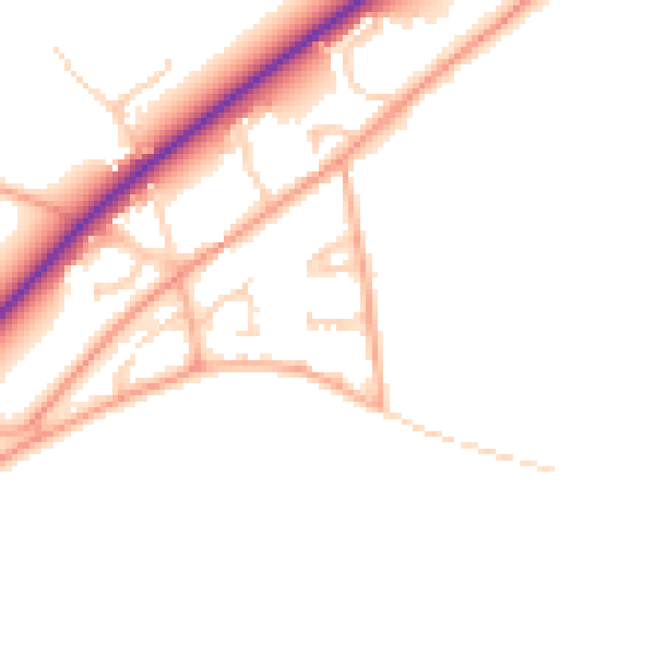 Daytime road noise heatmap for NR35 2BF