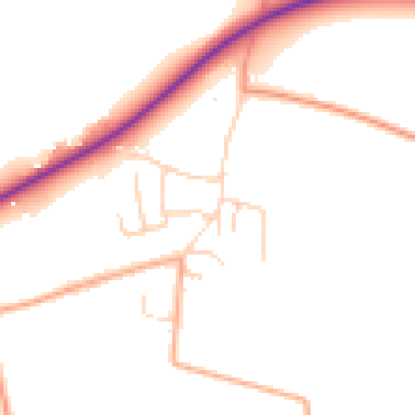 Daytime road noise heatmap for NR35 2EU