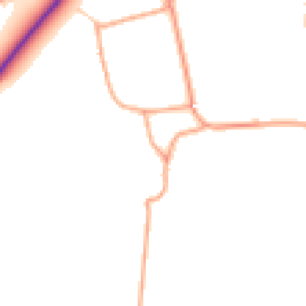 Daytime road noise heatmap for NR35 2EX