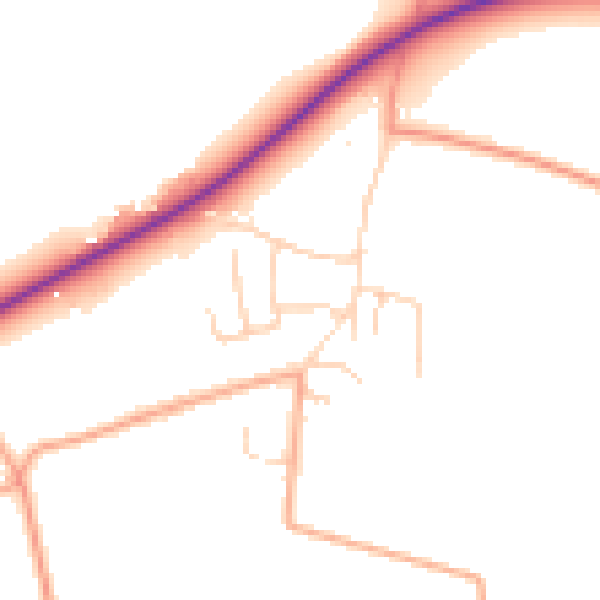 Daytime road noise heatmap for NR35 2HA