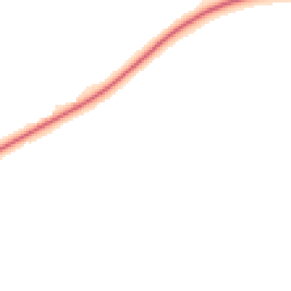 Night-time road noise heatmap for NR35 2HA