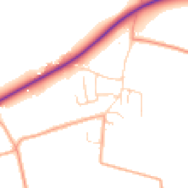 Daytime road noise heatmap for NR35 2HB