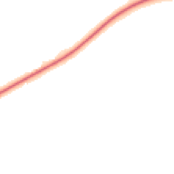 Night-time road noise heatmap for NR35 2HB