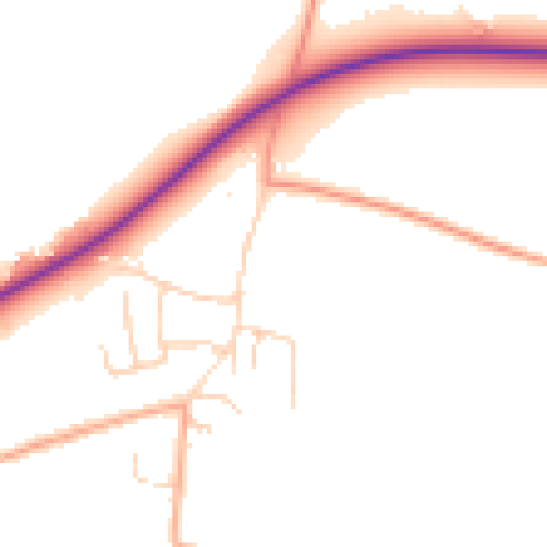 Daytime road noise heatmap for NR35 2HF