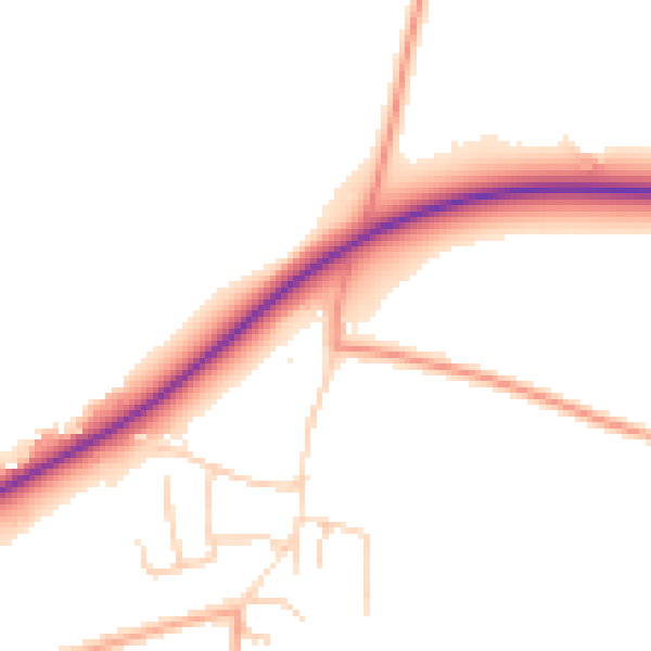 Daytime road noise heatmap for NR35 2HH
