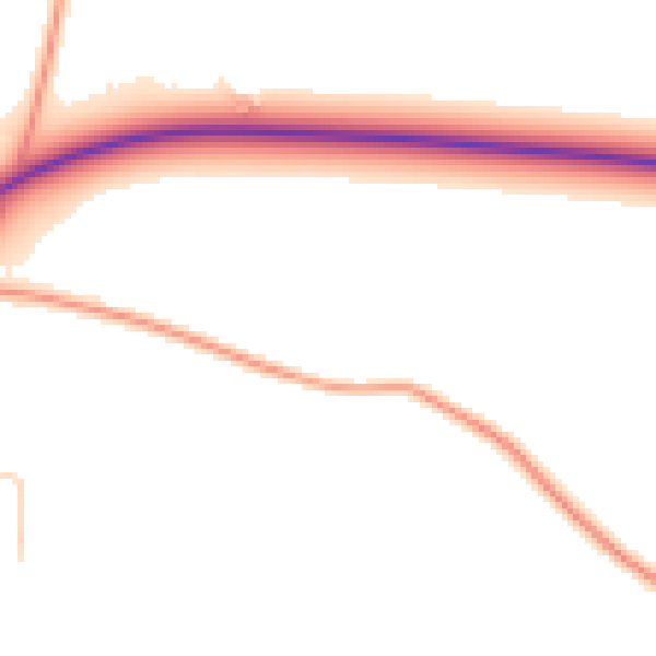 Daytime road noise heatmap for NR35 2HJ