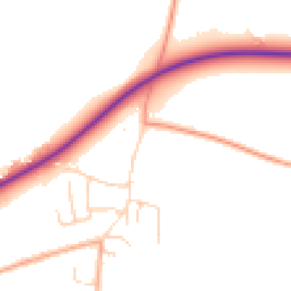 Daytime road noise heatmap for NR35 2HQ
