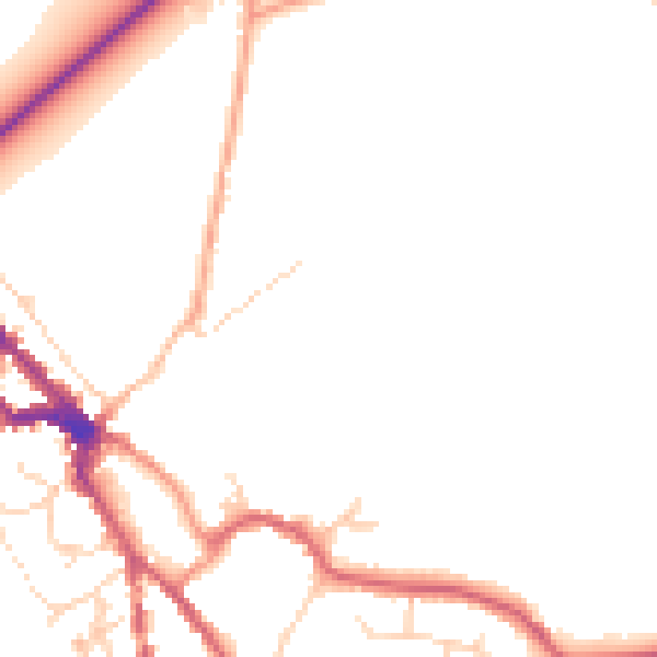 Daytime road noise heatmap for NR35 2JG