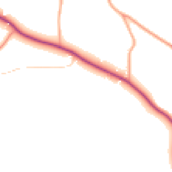 Daytime road noise heatmap for NR35 2JP