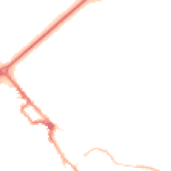 Night-time road noise heatmap for NR35 2JQ