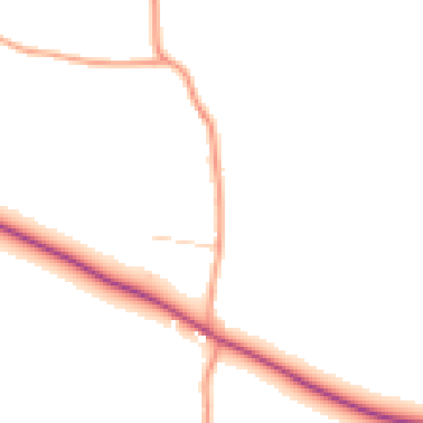 Daytime road noise heatmap for NR35 2LF