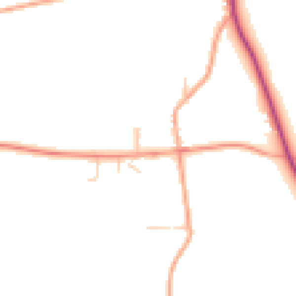 Daytime road noise heatmap for NR35 2NN