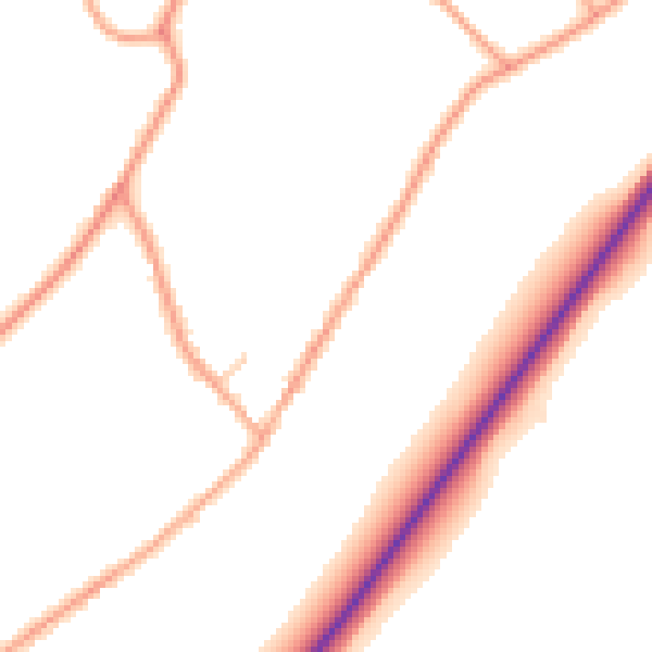Daytime road noise heatmap for NR35 2NZ