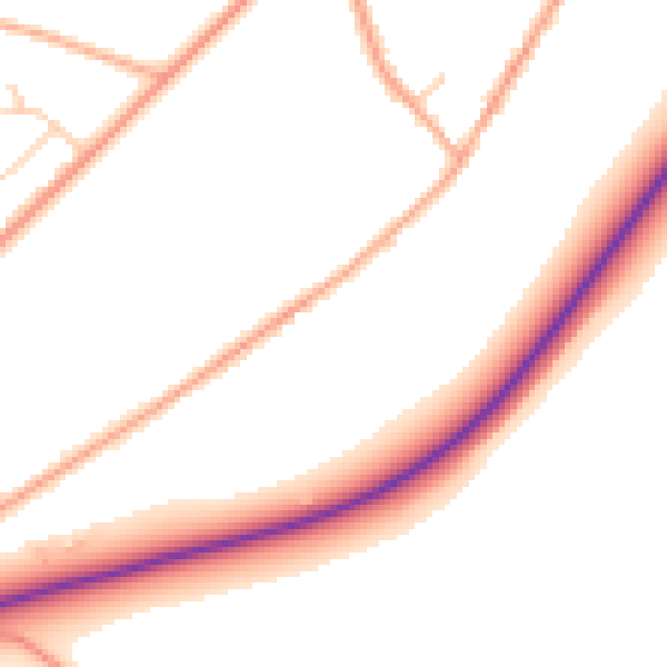 Daytime road noise heatmap for NR35 2PB