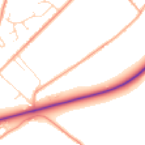 Daytime road noise heatmap for NR35 2PE