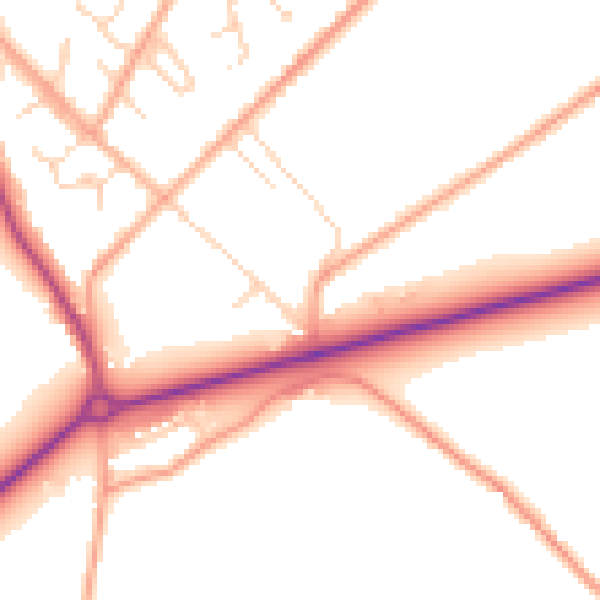 Daytime road noise heatmap for NR35 2PF