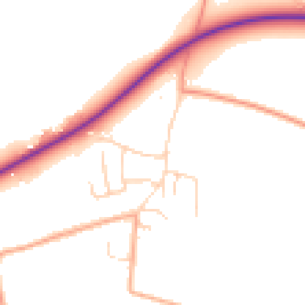 Daytime road noise heatmap for NR35 2PN