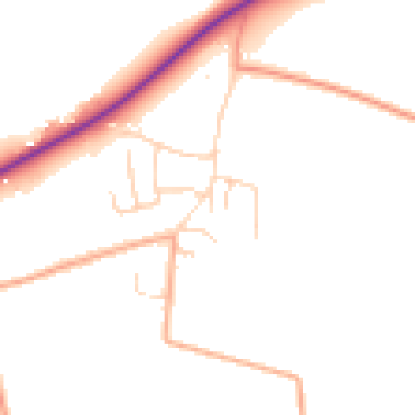 Daytime road noise heatmap for NR35 2PS