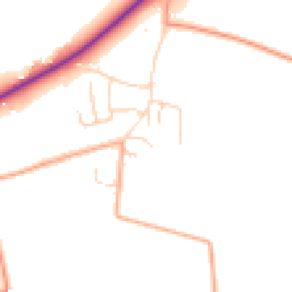 Daytime road noise heatmap for NR35 2PT