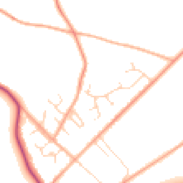 Daytime road noise heatmap for NR35 2QG