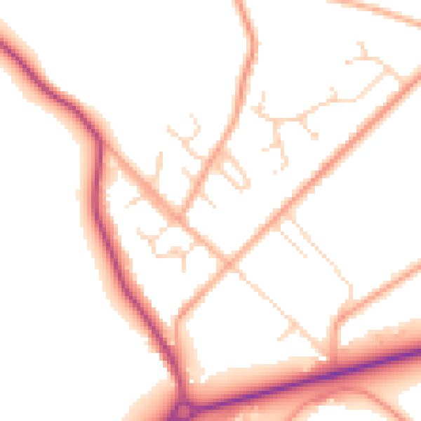 Daytime road noise heatmap for NR35 2QS