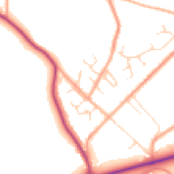 Daytime road noise heatmap for NR35 2QT