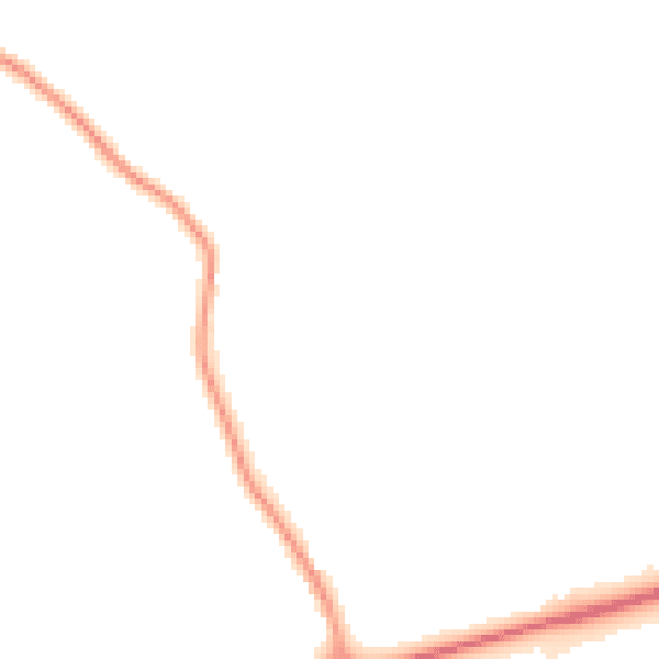 Night-time road noise heatmap for NR35 2QT