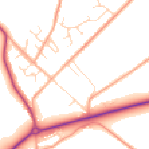 Daytime road noise heatmap for NR35 2RB