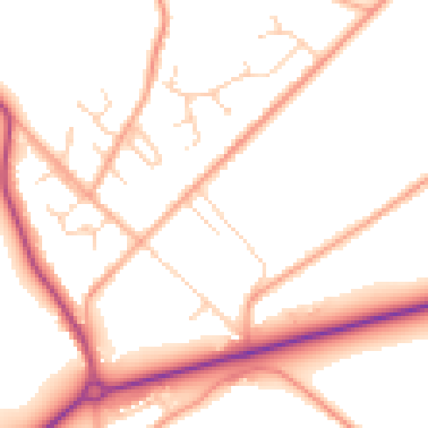 Daytime road noise heatmap for NR35 2RD