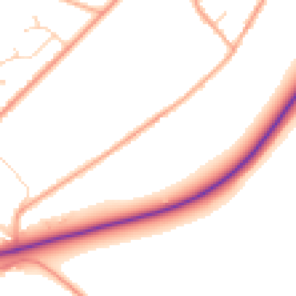 Daytime road noise heatmap for NR35 2RP