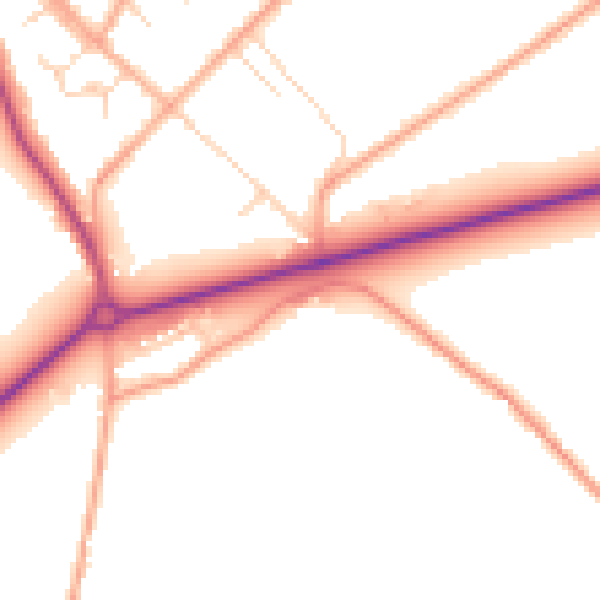 Daytime road noise heatmap for NR35 2RT