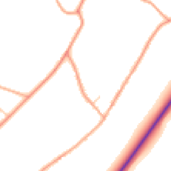 Daytime road noise heatmap for NR35 2RW