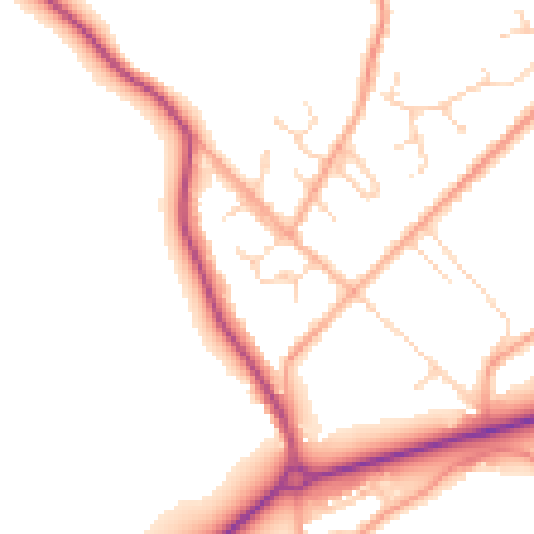 Daytime road noise heatmap for NR35 2RY