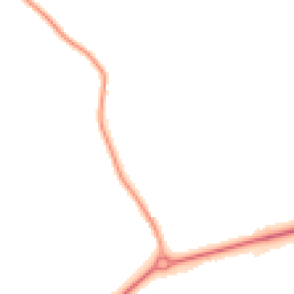 Night-time road noise heatmap for NR35 2RY
