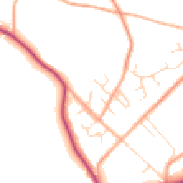 Daytime road noise heatmap for NR35 2SB