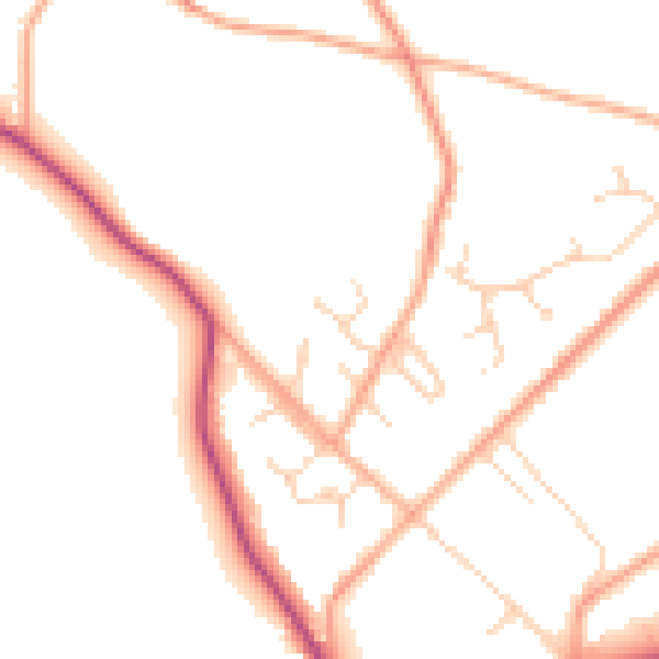 Daytime road noise heatmap for NR35 2SF