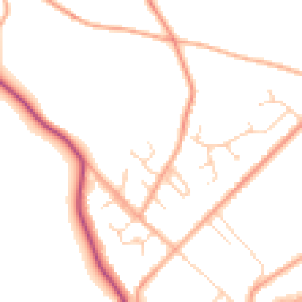Daytime road noise heatmap for NR35 2SG