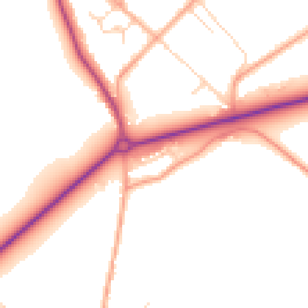 Daytime road noise heatmap for NR35 2SH